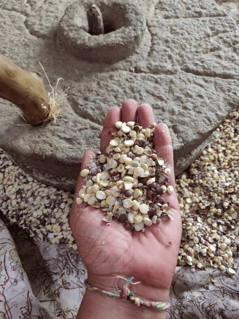 stone grinded pigeon pea