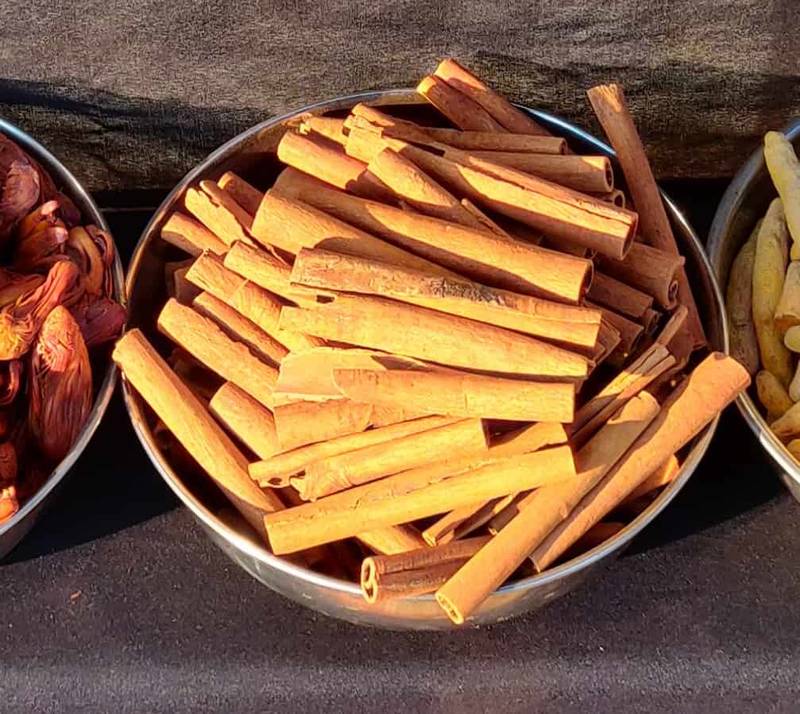 scraped cinnamon bark