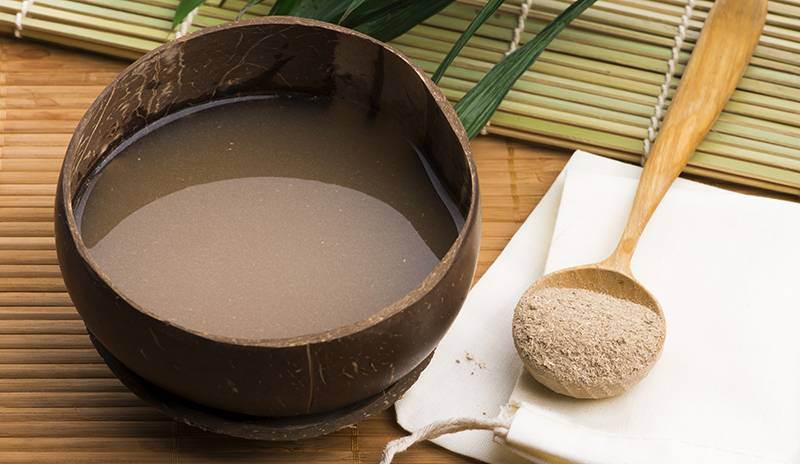 kava drink made from the roots of the kava plant mixed with water